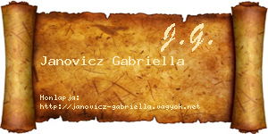 Janovicz Gabriella névjegykártya
