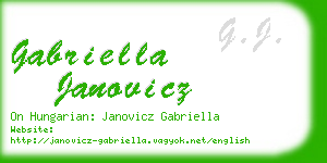 gabriella janovicz business card
